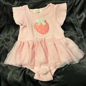 Strawberry baby romper